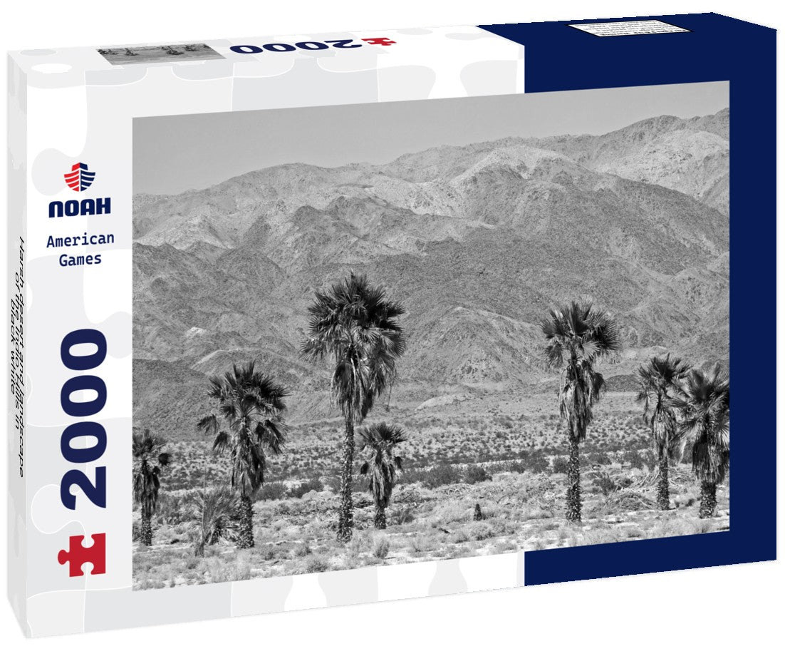 Noah Jigsaw Puzzle Harsh desert and landscape of the Indio Hills in black white 2000 pieces