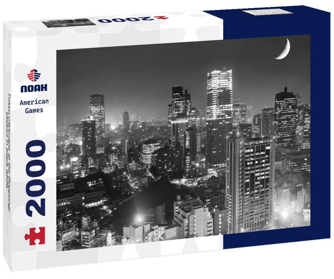 Noah Jigsaw Puzzle Tokyo cityscape at the Roppongi District in black white 2000 pieces