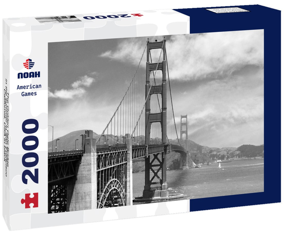 Noah Jigsaw Puzzle The Golden Gate Bridge in the summer in San Francisco, California, USA in black white 2000 pieces