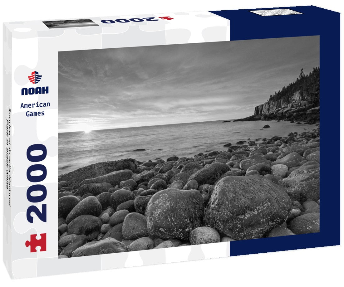 Noah Jigsaw Puzzle Sunrise at Acadia National Park in black white 2000 pieces