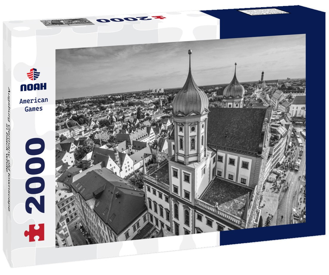 Noah Jigsaw Puzzle Augsburg Germany old townscape in black white 2000 pieces