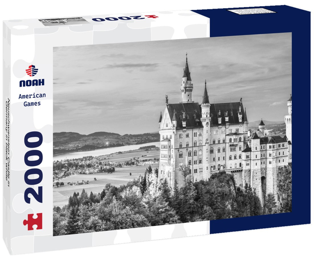Noah Jigsaw Puzzle Neuschwanstein Castle in Germany in black white 2000 pieces