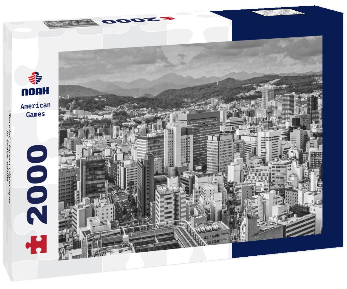 Noah Jigsaw Puzzle Sendai, Japan cityscape in black white 2000 pieces