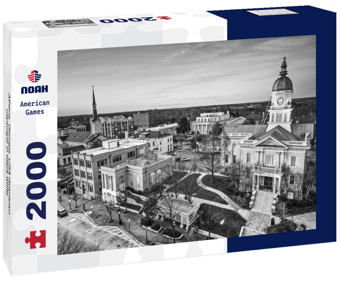 Noah Jigsaw Puzzle Athens, Georgia, USA downtown cityscape in black white 2000 pieces