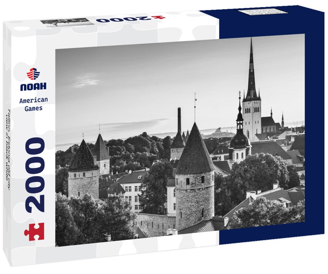 Noah Jigsaw Puzzle Tallinn, Estonia old city view in black white 2000 pieces