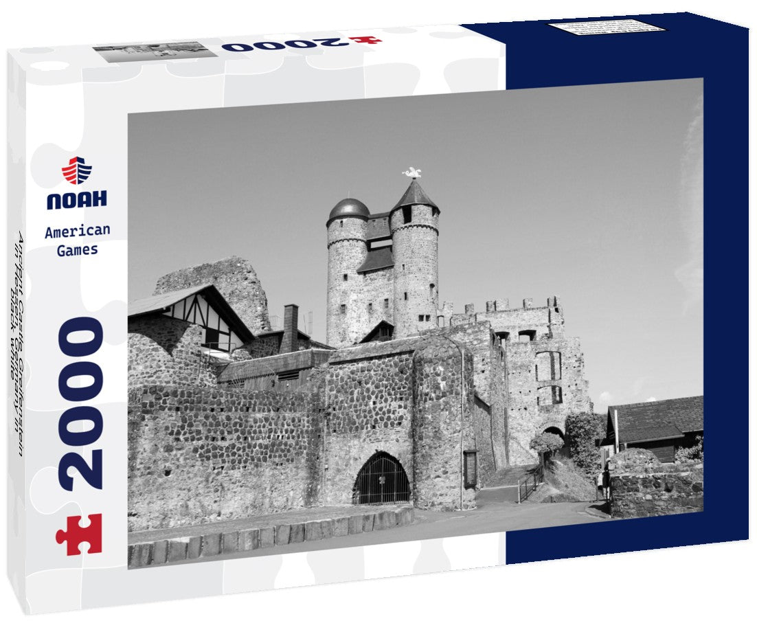 Noah Jigsaw Puzzle Ancient Castle Greifenstein in Hessen, Germany in black white 2000 pieces