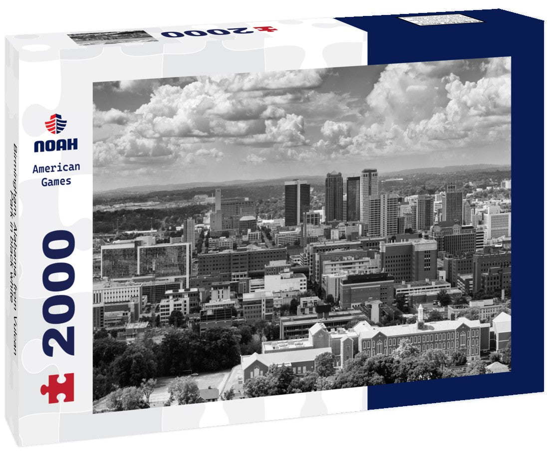 Noah Jigsaw Puzzle Birmingham, Alabama, from Vulcan Park in black white 2000 pieces
