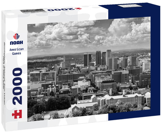 Noah Jigsaw Puzzle Birmingham, Alabama, from Vulcan Park in black white 2000 pieces