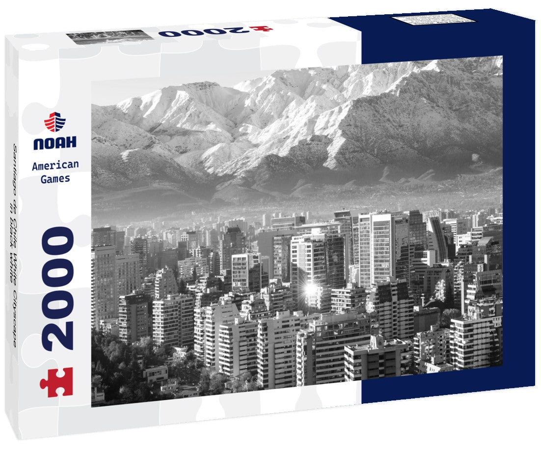 Noah Jigsaw Puzzle Santiago de Chile White Cityscape in black white 2000 pieces