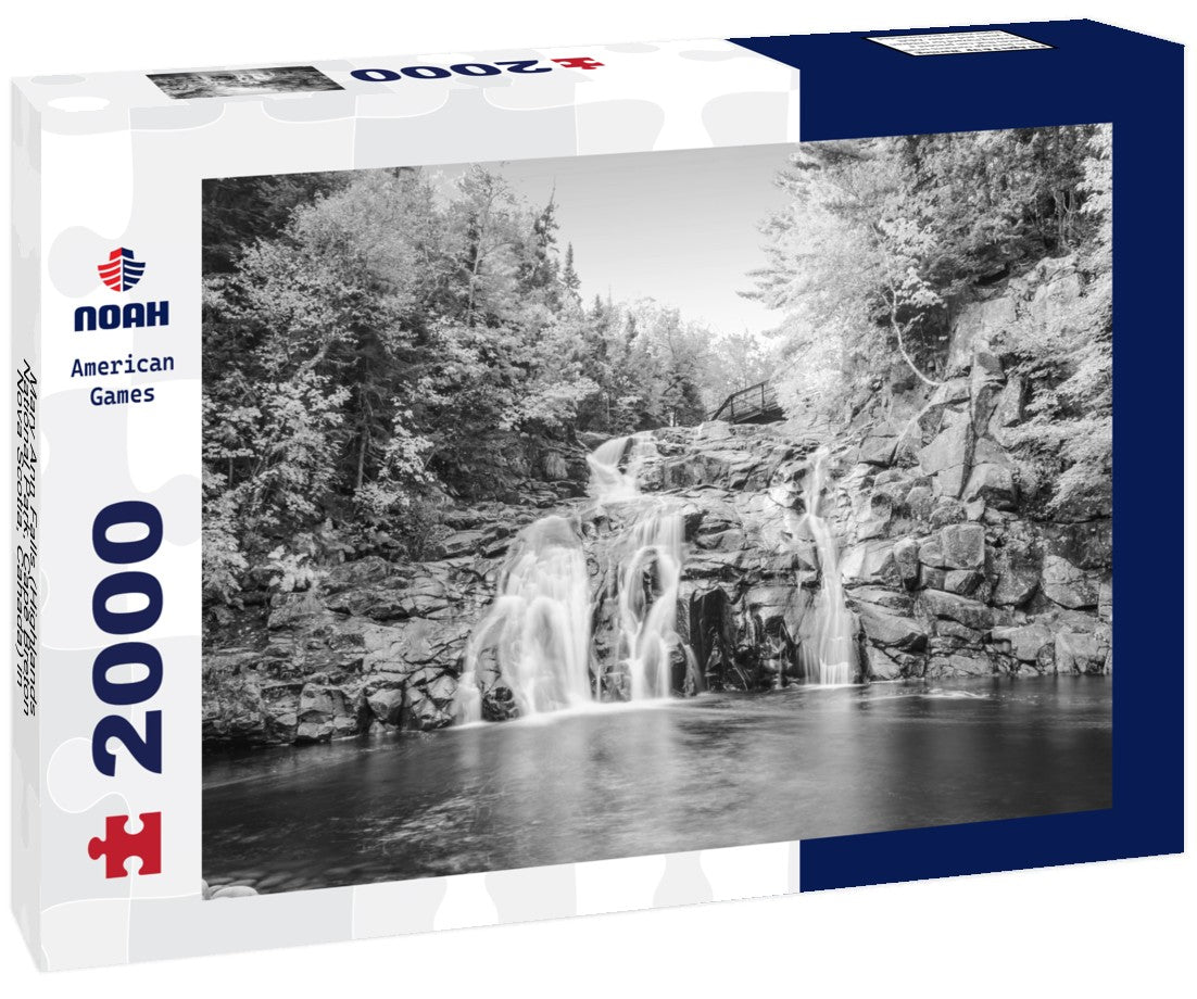 Noah Jigsaw Puzzle Mary Ann Falls (Highlands National Park, Cape Breton, Nova Scotia, Canada) in black white 2000 pieces