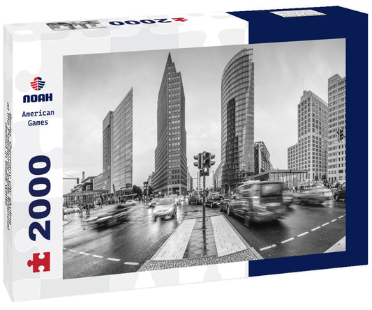 Noah Jigsaw Puzzle Berlin, Germany city skyline at the Potsdamer platz financial district in black white 2000 pieces