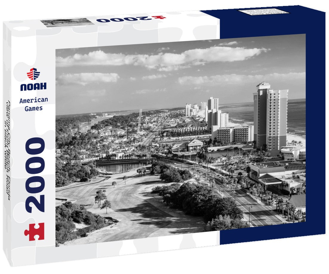Panama City Beach, Florida, view of Front Beach Road 2000pc PuzzleBlack and White
