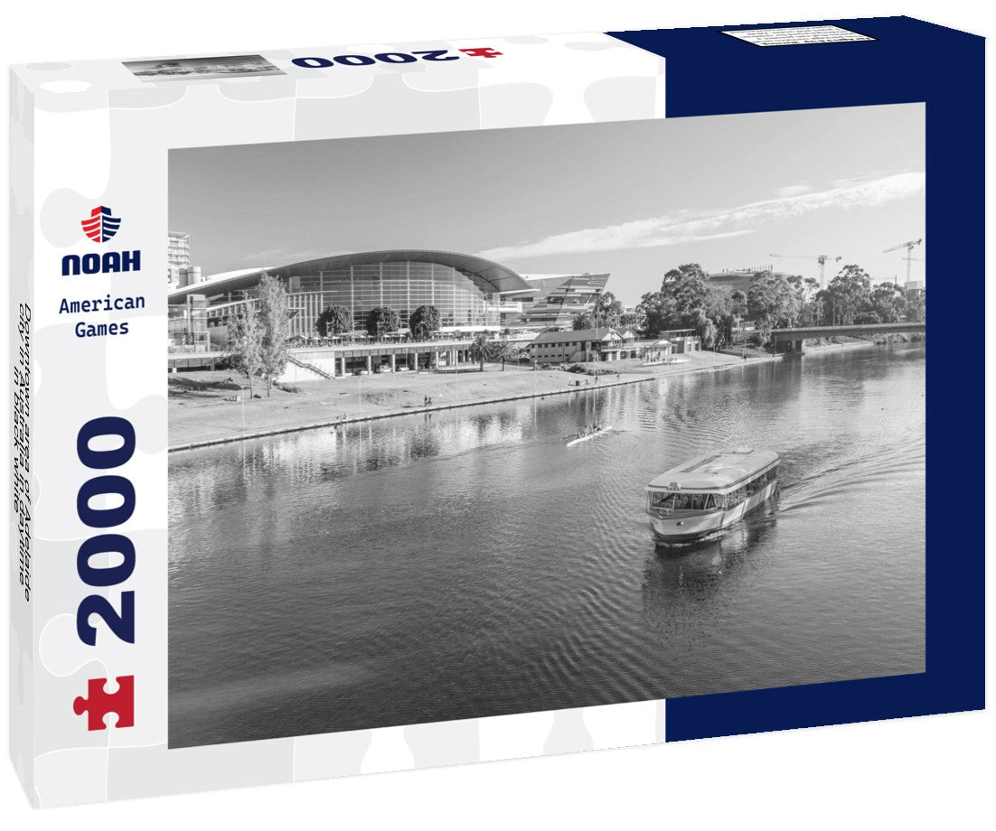 Noah Jigsaw Puzzle Downtown area of Adelaide city in Australia in daytime in black white 2000 pieces