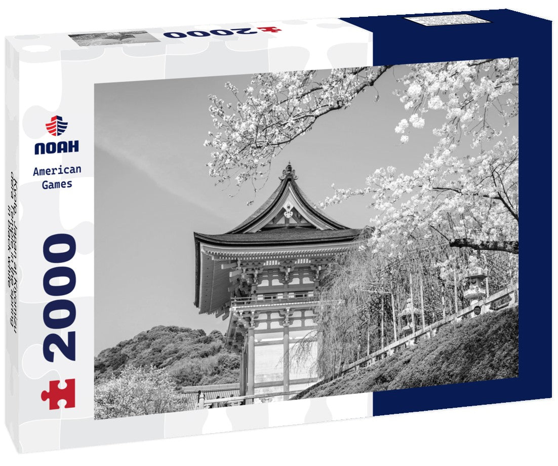 Noah Jigsaw Puzzle Kyoto, Japan at Kiyomizu-dera Temple in the spring in black white 2000 pieces