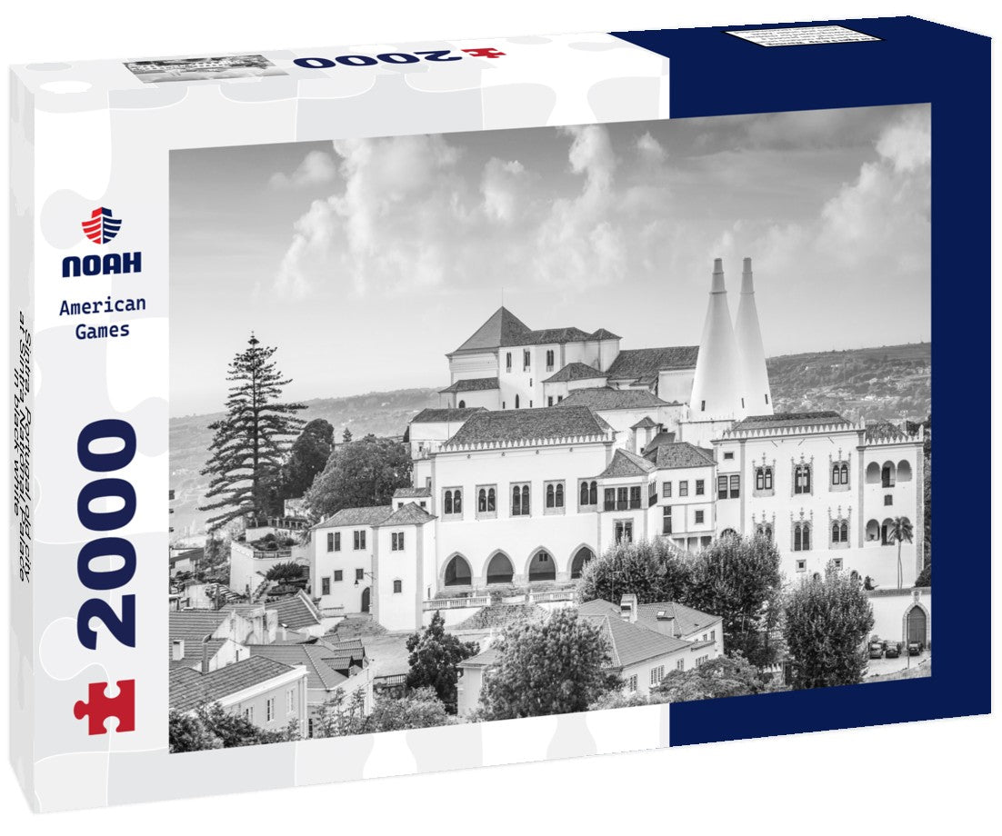 Noah Jigsaw Puzzle Sintra, Portugal old city at Sintra National Palace in black white 2000 pieces