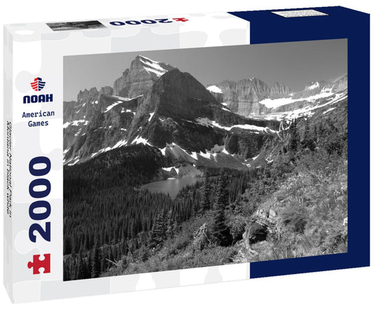 Noah Jigsaw Puzzle Glacier National Park in Montana in black white 2000 pieces