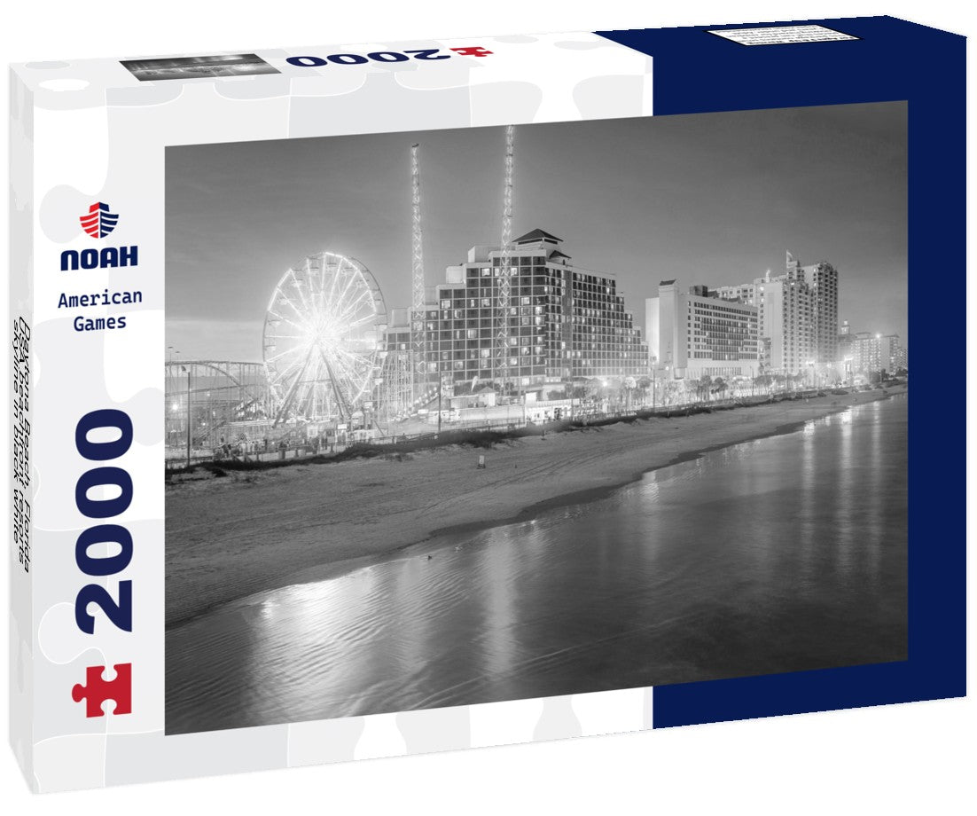 Noah Jigsaw Puzzle Daytona Beach, Florida, USA beachfront resorts skyline in black white 2000 pieces