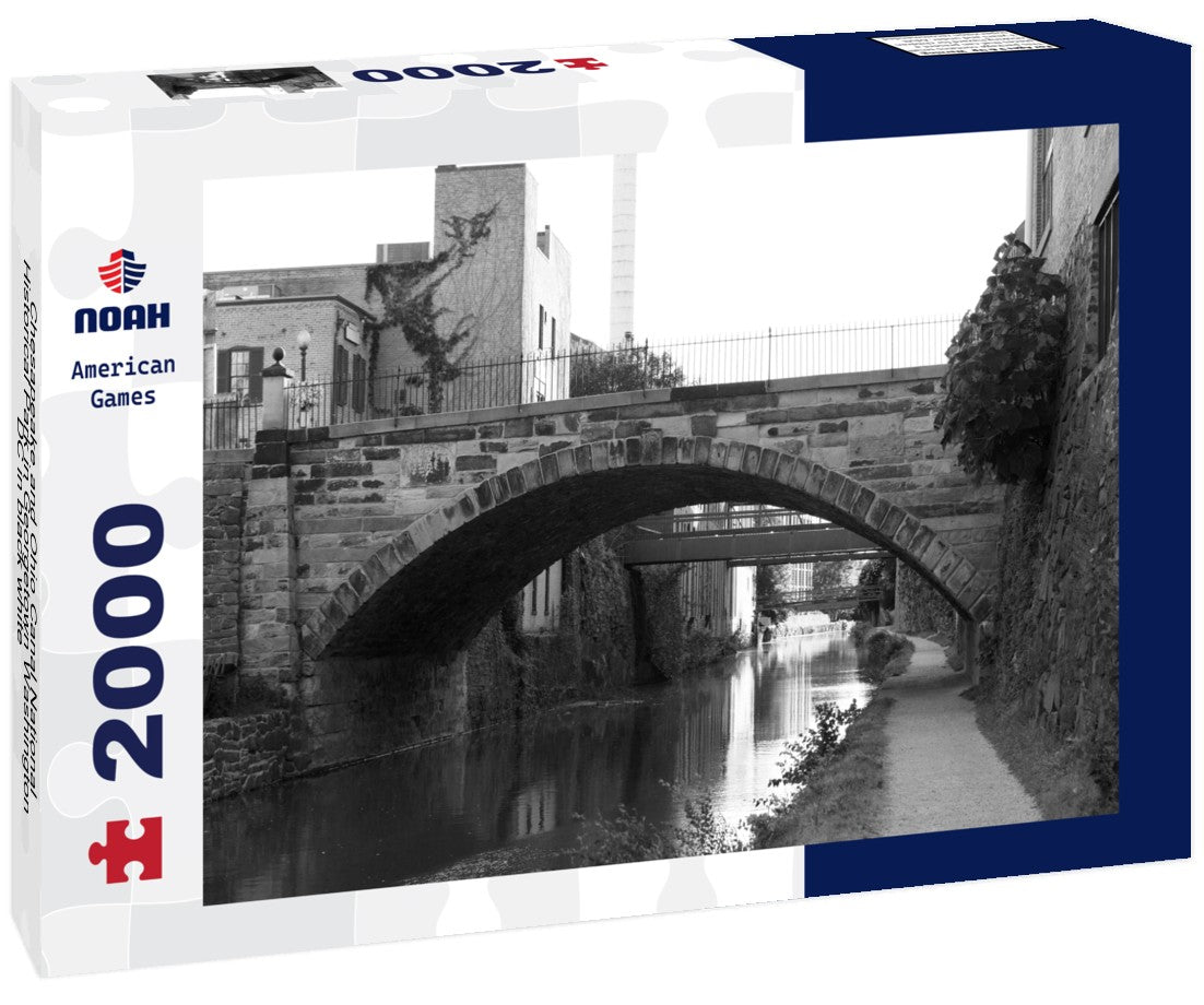 Noah Jigsaw Puzzle Chesapeake and Ohio Canal National Historical Park in Georgetown Washington DC in black white 2000 pieces