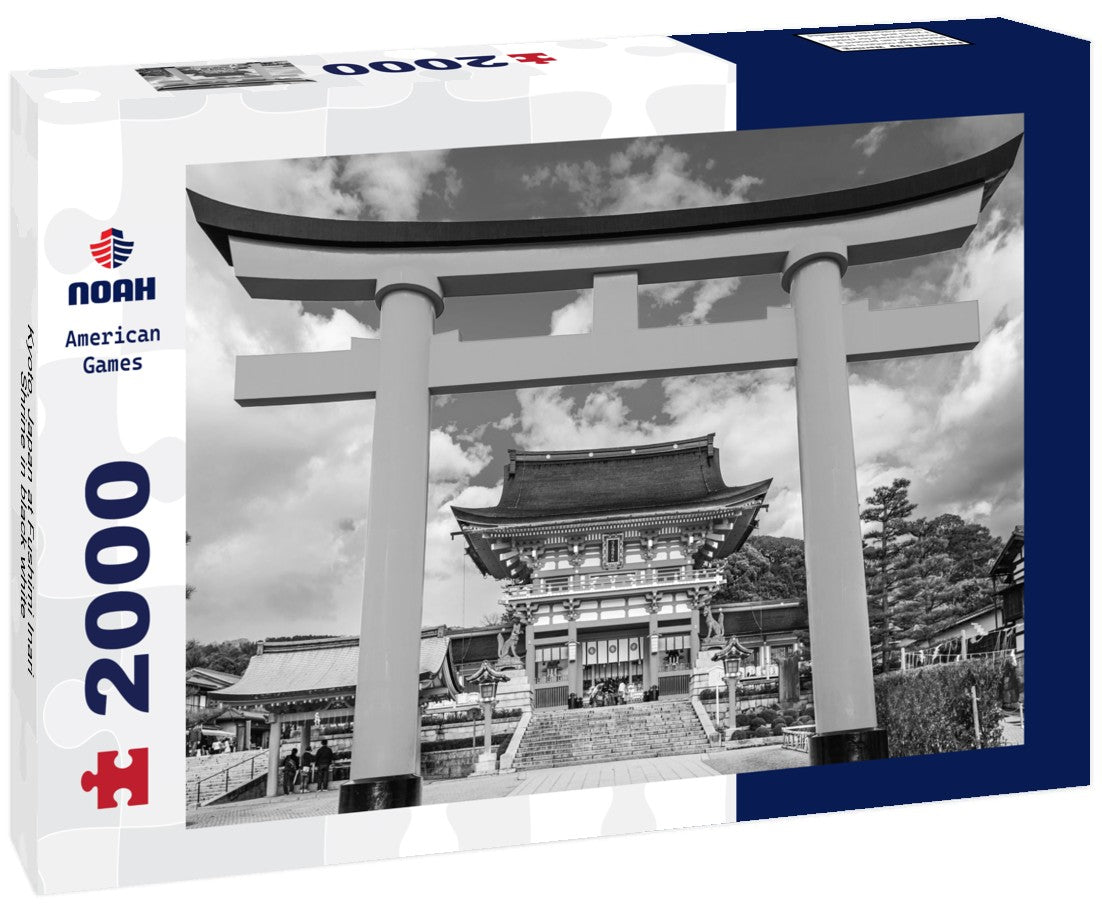 Noah Jigsaw Puzzle Kyoto, Japan at Fushimi Inari Shrine in black white 2000 pieces
