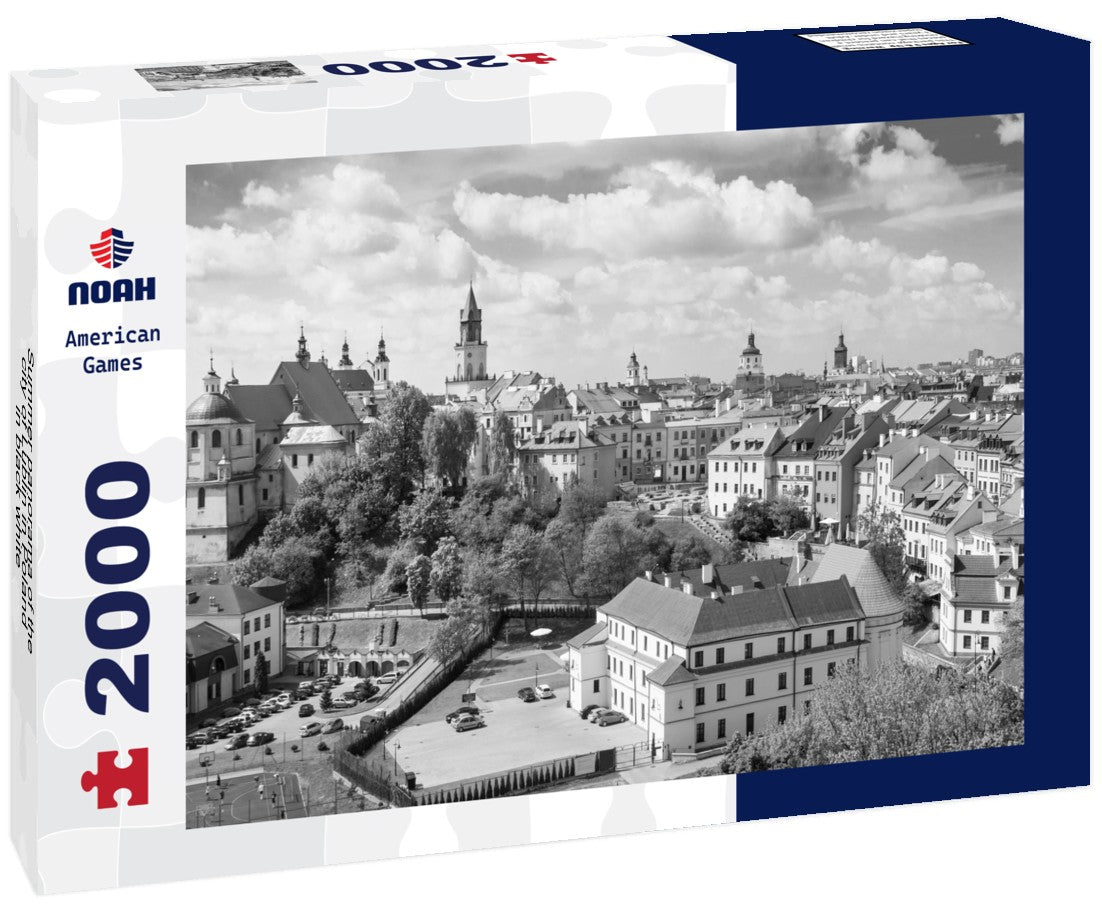 Noah Jigsaw Puzzle Summer panorama of the city of Lublin in Poland in black white 2000 pieces