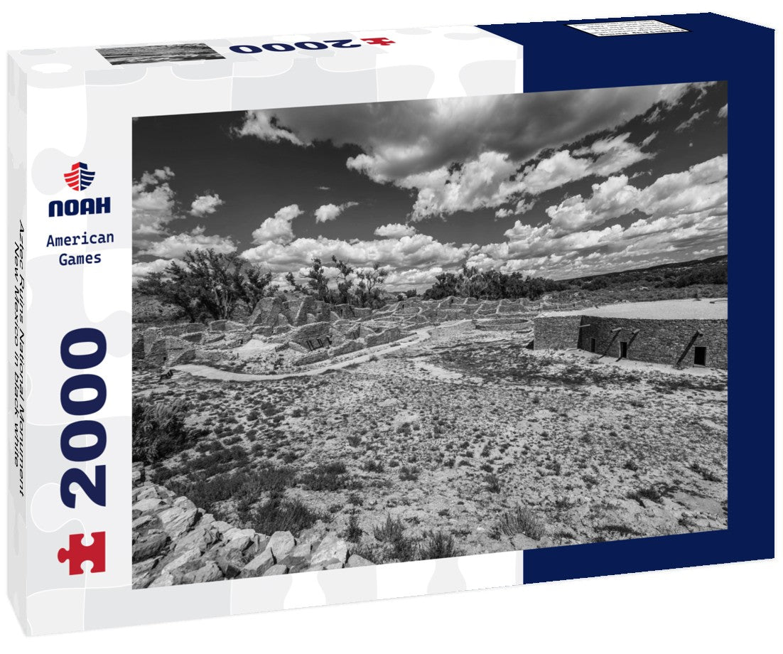 Noah Jigsaw Puzzle Aztec Ruins National Monument, New Mexico in black white 2000 pieces