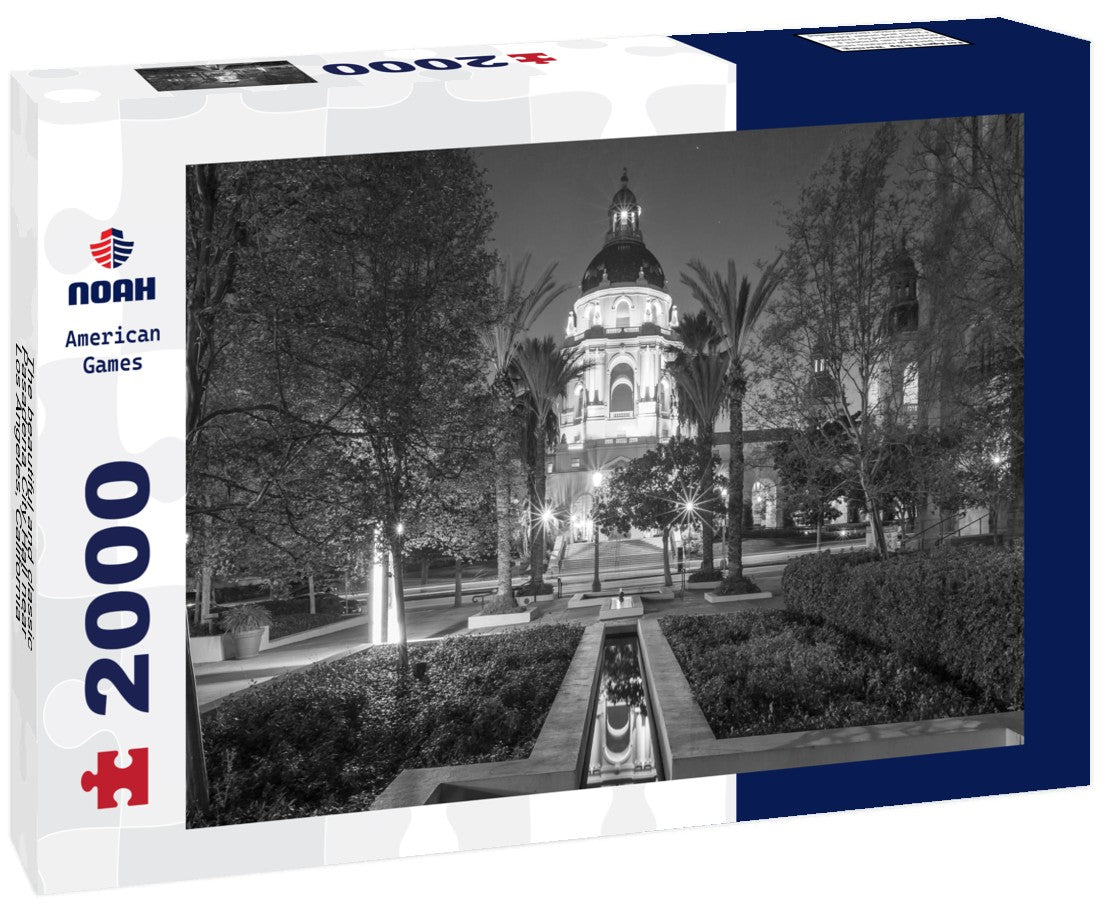 Noah Jigsaw Puzzle The beautiful and classic Pasadena City Hall near Los Angeles, California in black white 2000 pieces