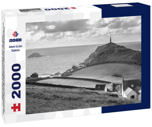 Noah Jigsaw Puzzle The headland at Cape Cornwall part of the Cornwall and West Devon Mining Landscape World Heritage Site, near St Just England UK in black white 2000 pieces