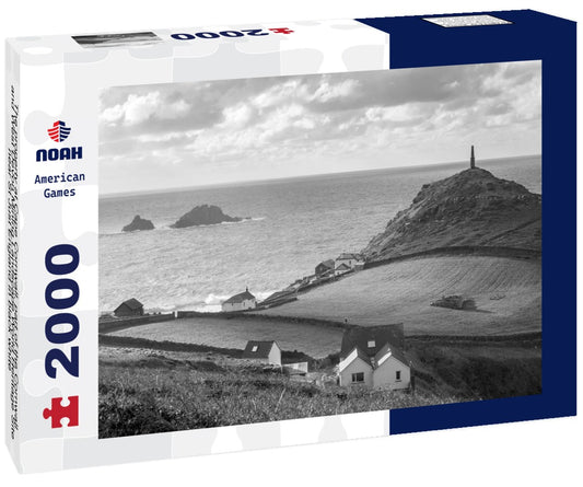 Noah Jigsaw Puzzle The property at Cape Cornwall, part of the Cornwall and West Devon Mining Landscape World Heritage Site, near St Just England in black white 2000 pieces