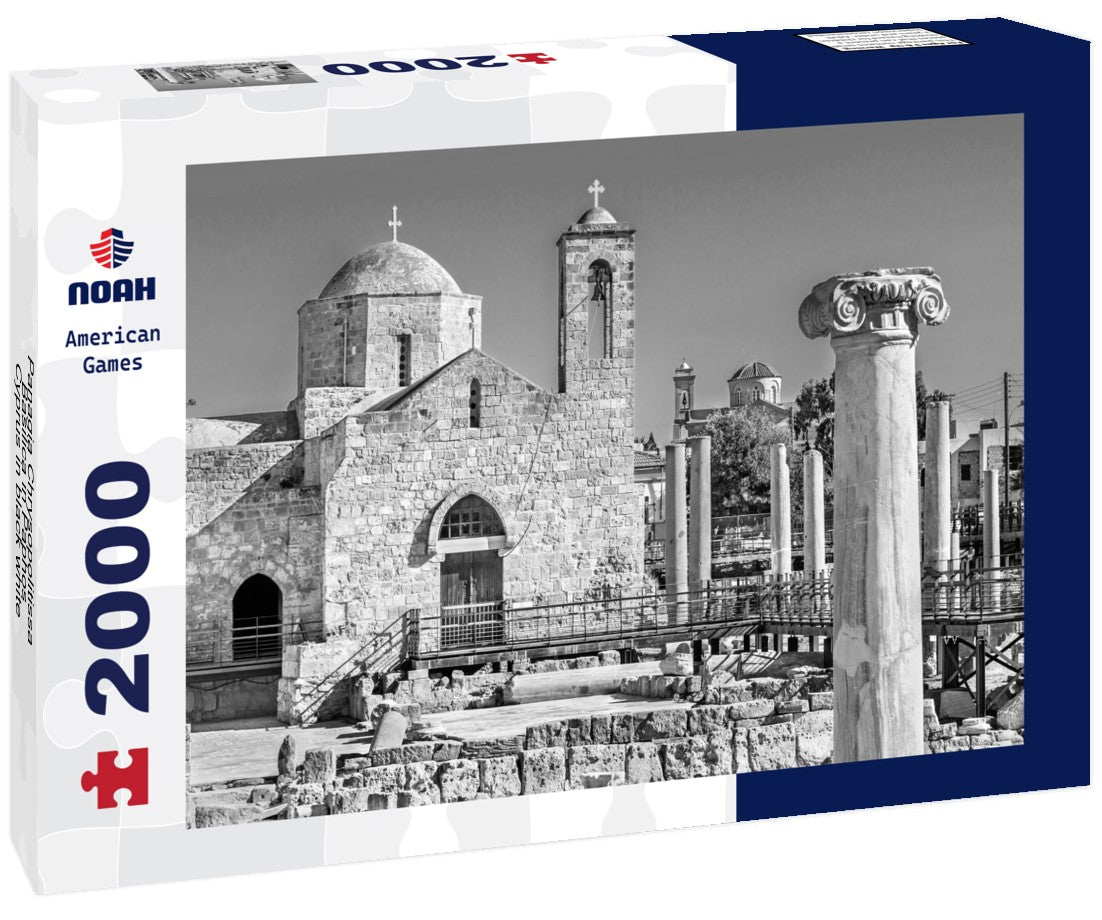 Noah Jigsaw Puzzle Panagia Chrysopolitissa Basilica in Paphos - Cyprus in black white 2000 pieces