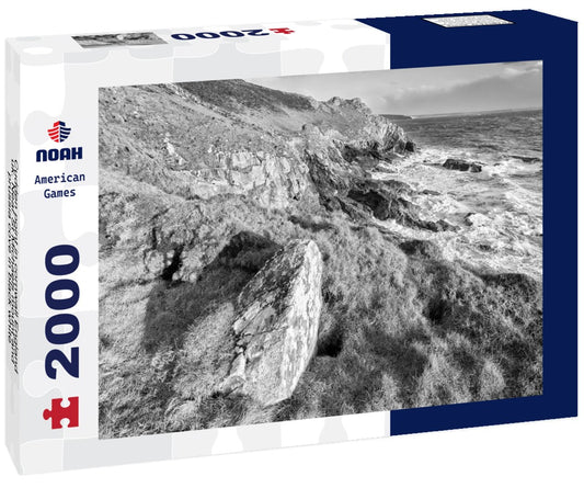 Noah Jigsaw Puzzle Cudden point in cornwall England uk. Near St Michaels mount and prussia cove in black white 2000 pieces