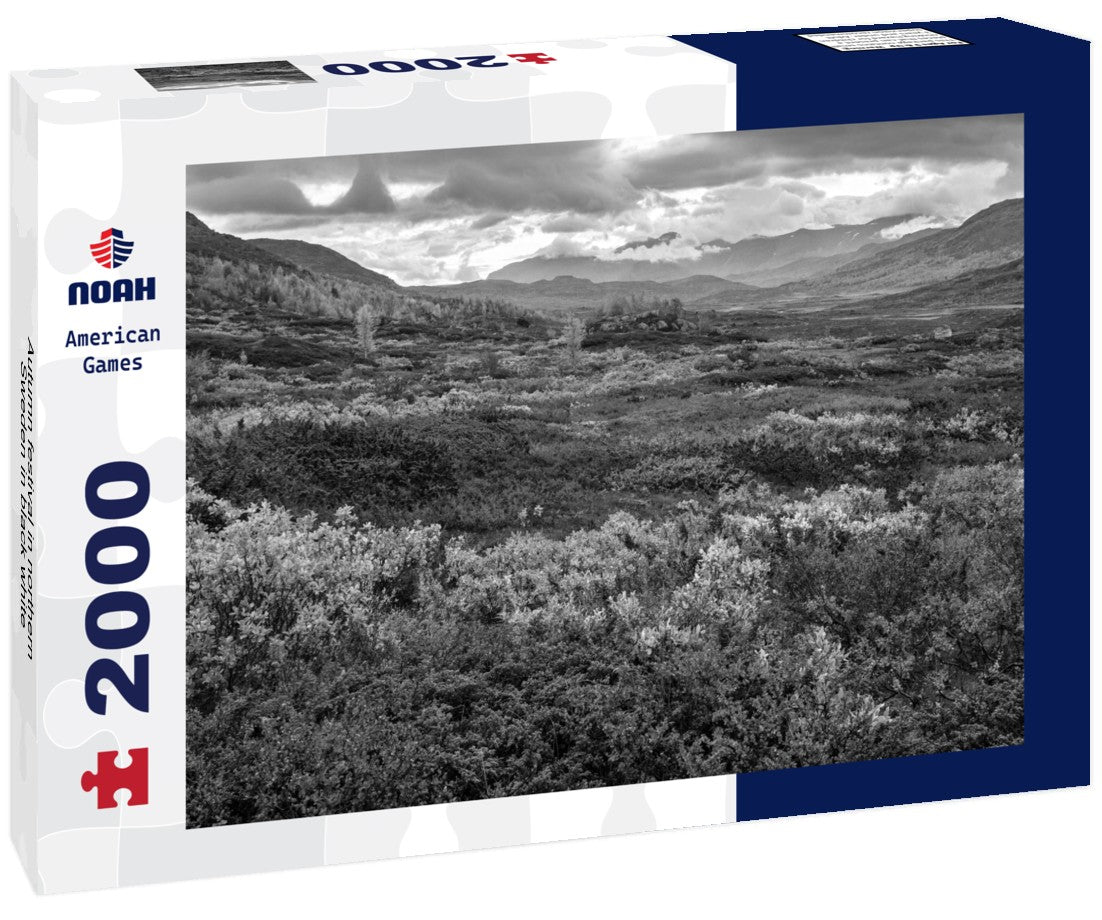 Noah Jigsaw Puzzle Autumn festival in northern Sweden in black white 2000 pieces
