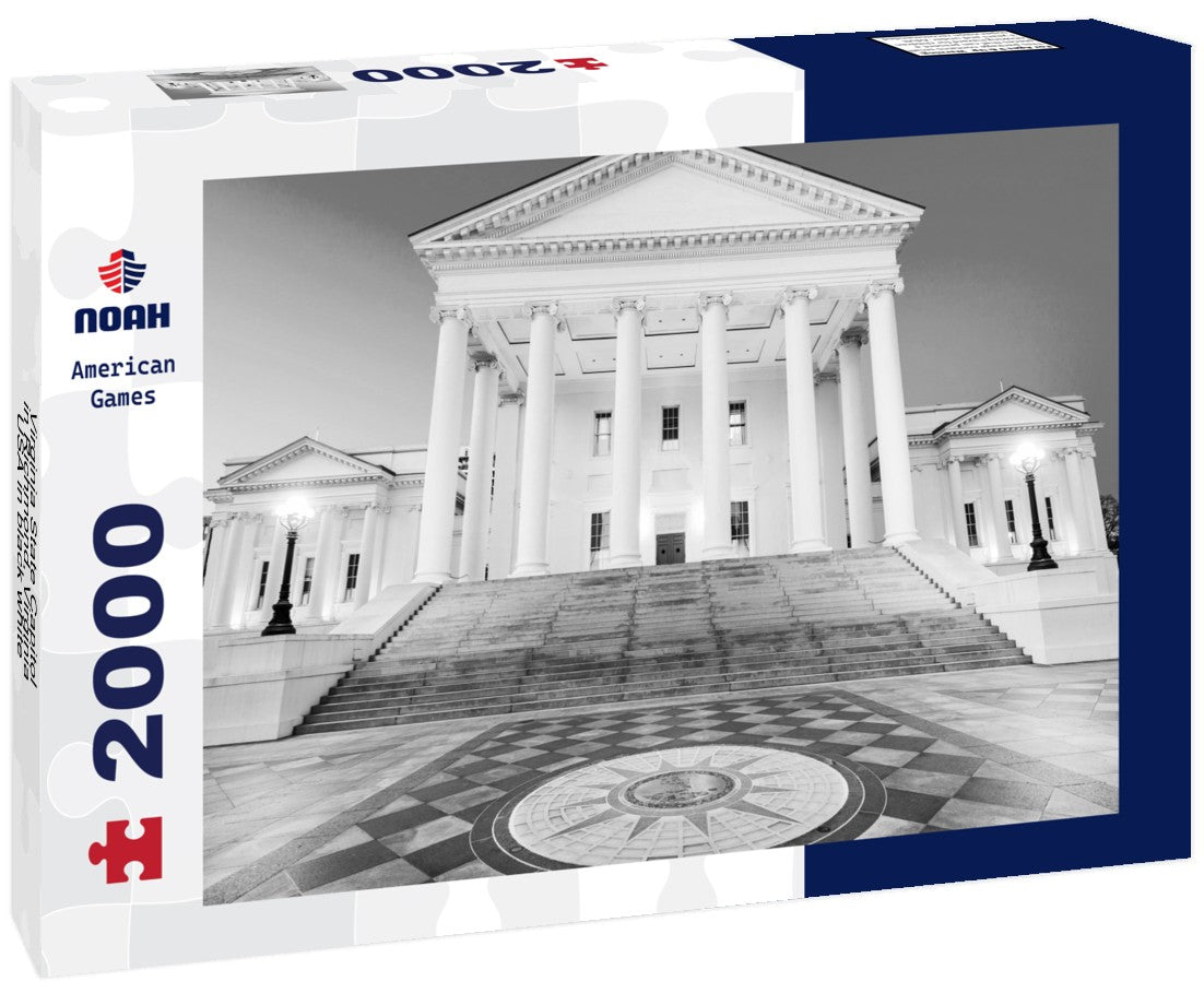 Noah Jigsaw Puzzle Virginia State Capitol in Richmond, Virginia, USA in black white 2000 pieces