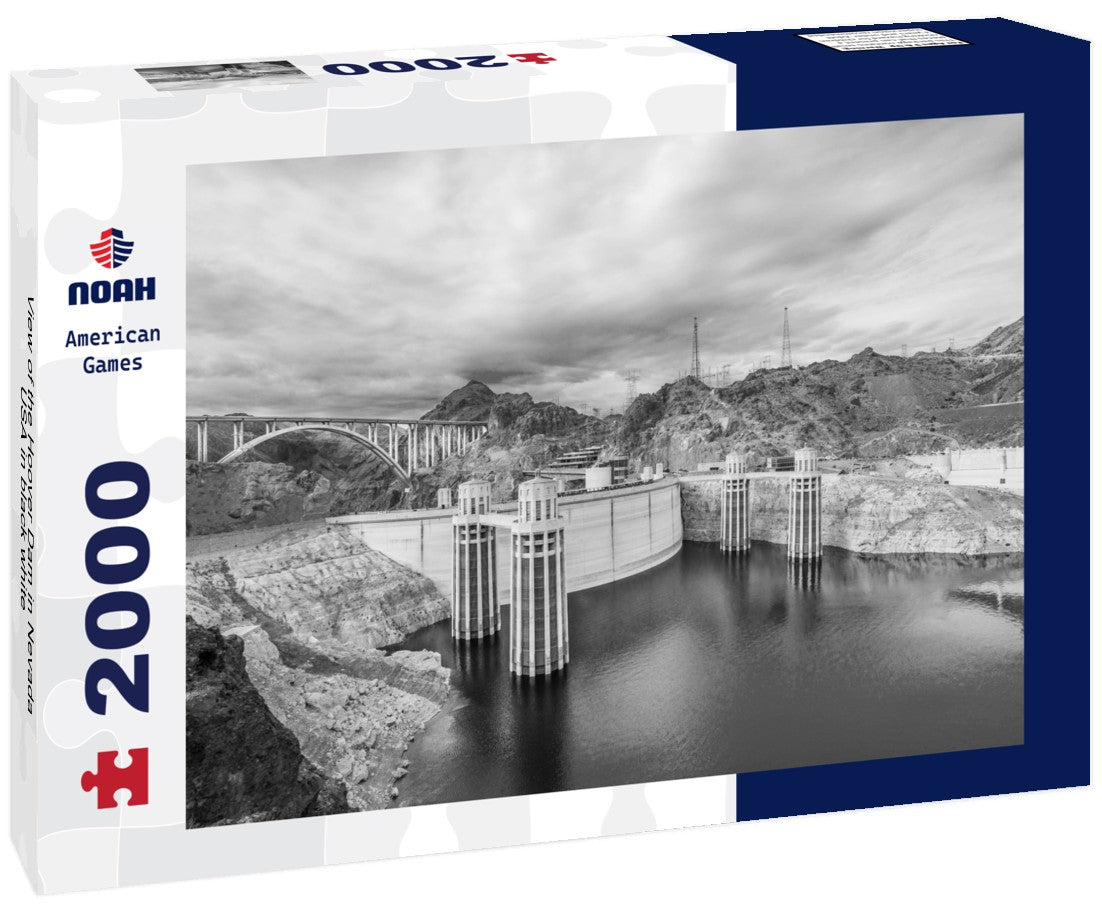 Noah Jigsaw Puzzle View of the Hoover Dam in Nevada, USA in black white 2000 pieces