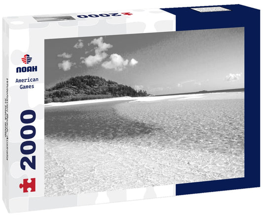 Noah Jigsaw Puzzle Whitehaven Beach, Australia in black white 2000 pieces