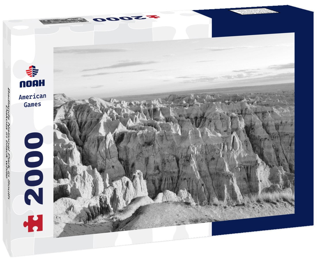 Noah Jigsaw Puzzle Badlands National Park in South Dakota in black white 2000 pieces