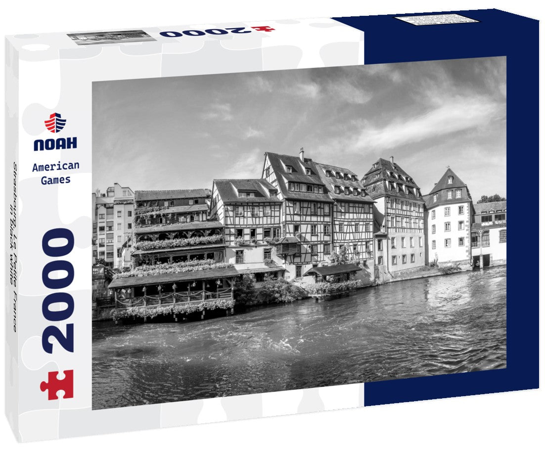 Noah Jigsaw Puzzle Strasbourg, Le Petite France in black white 2000 pieces