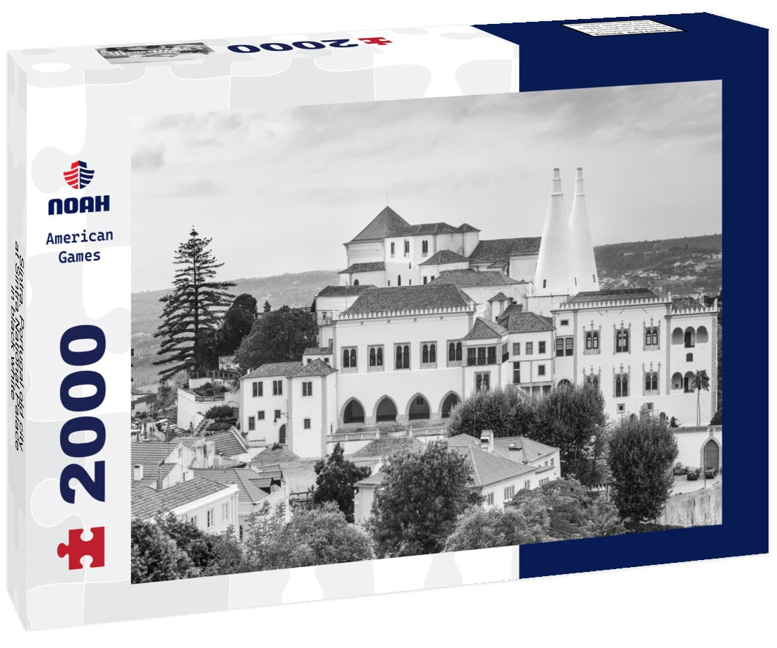 Noah Jigsaw Puzzle Sintra, Portugal old city at Sintra National Palace in black white 2000 pieces