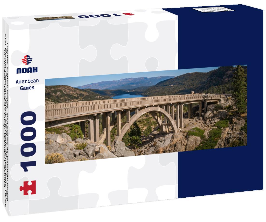 Noah Jigsaw Puzzle Donner Summit Bridge, also known as Rainbow Bridge, over Donner Pass on historic US Route 40 near Lake Tahoe, in Truckee, Nevada County, Northern California panorama 1000 pieces