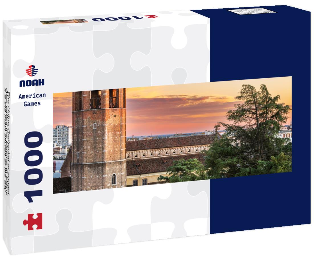Noah Jigsaw Puzzle The Udine Cathedral at sunset. Also called the Duomo di Udine, it is the main church of the city panorama 1000 pieces