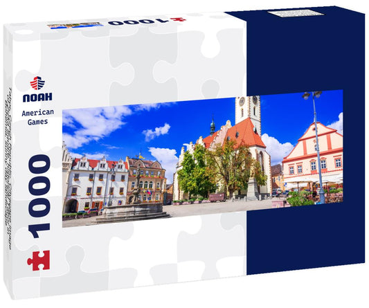 Noah Jigsaw Puzzle Tabor, Czech Republic. Cityscape image of Zizka Square, historical Tabor in Bohemia, sunny day landscape panorama 1000 pieces