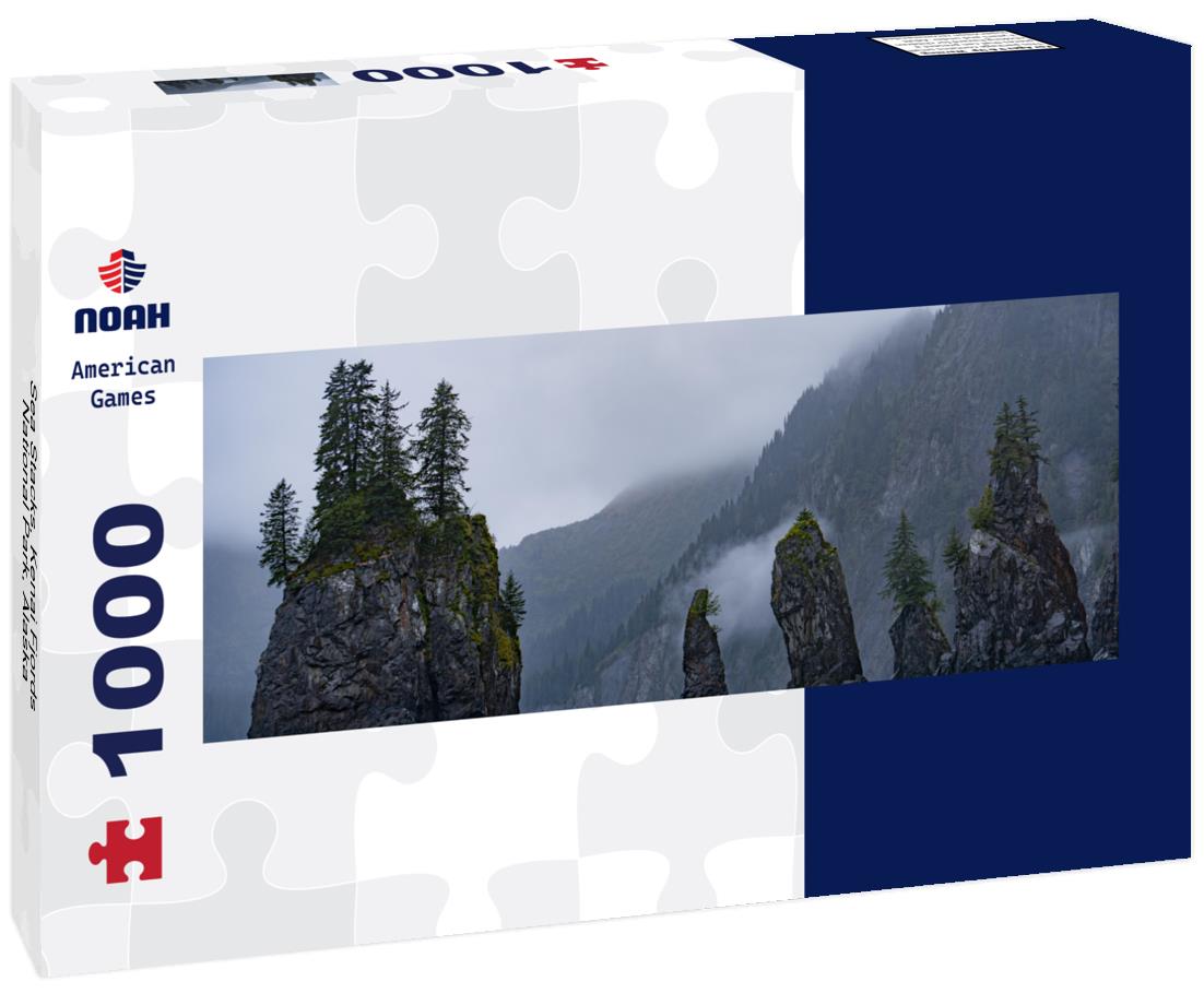 Noah Jigsaw Puzzle Sea Stacks, Kenai Fjords National Park, Alaska panorama 1000 pieces