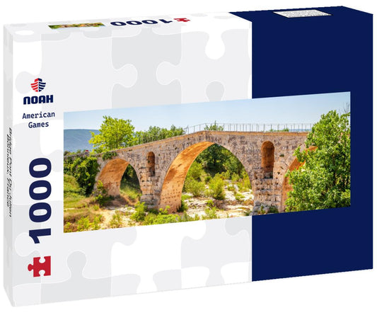 Noah Jigsaw Puzzle Bridge Pont Du Julien, Bonnieux, France panorama 1000 pieces