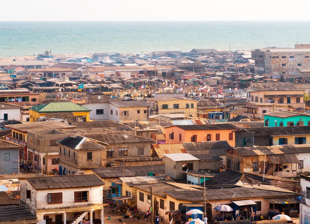 Ghana village aerial view West Africa