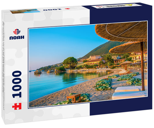 Beautiful view of Nikiana beach illuminated by sunrise in Lefkada island, Greece