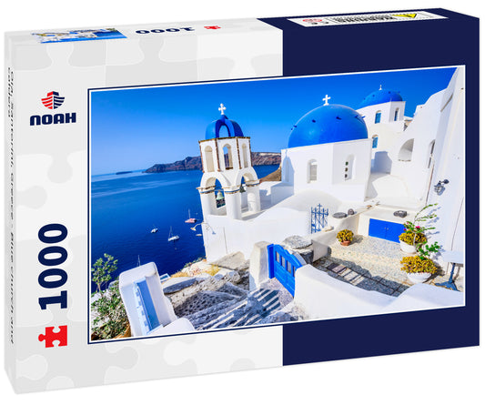 Oia, Santorini, Greece - Blue church and caldera