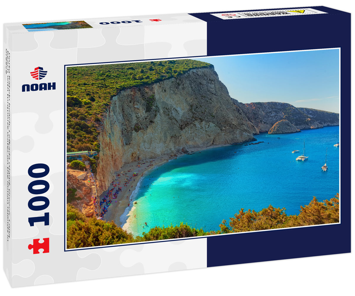 Porto Katsiki beach, Lefkada island, Greece. Long beach with turquoise water on the Ionian islands in Greece