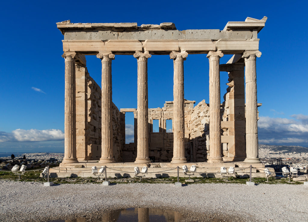 Temple The Erechtheion at Acropolis of Athens, Greece