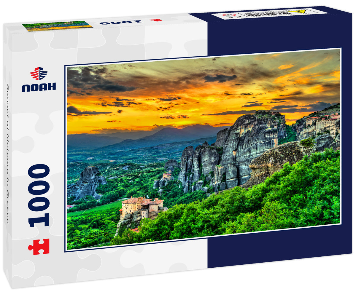 Sunset at Meteora in Greece