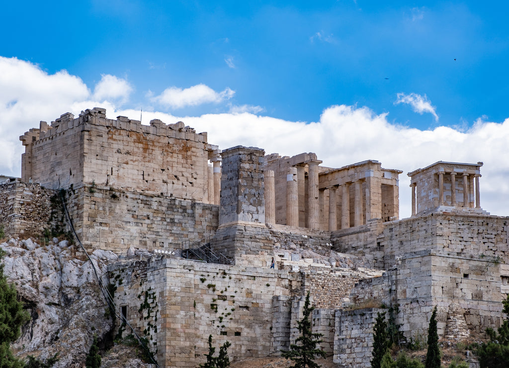 Acropolis of Athens, view from Areopagus hill in Greece