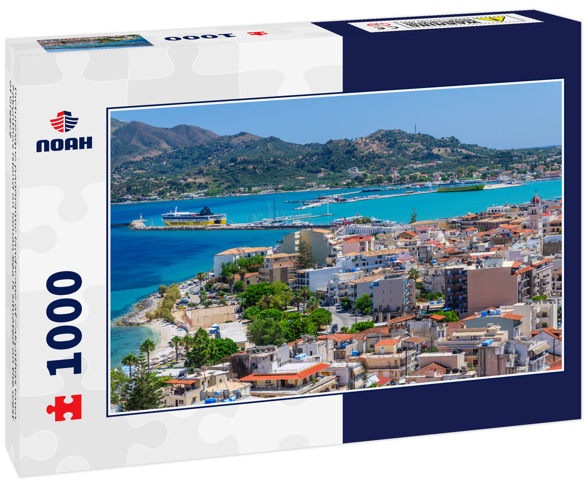 Picturesque panoramic landscape of Zakynthos town. Zakynthos island on Ionian Sea is situated on the west of Greece